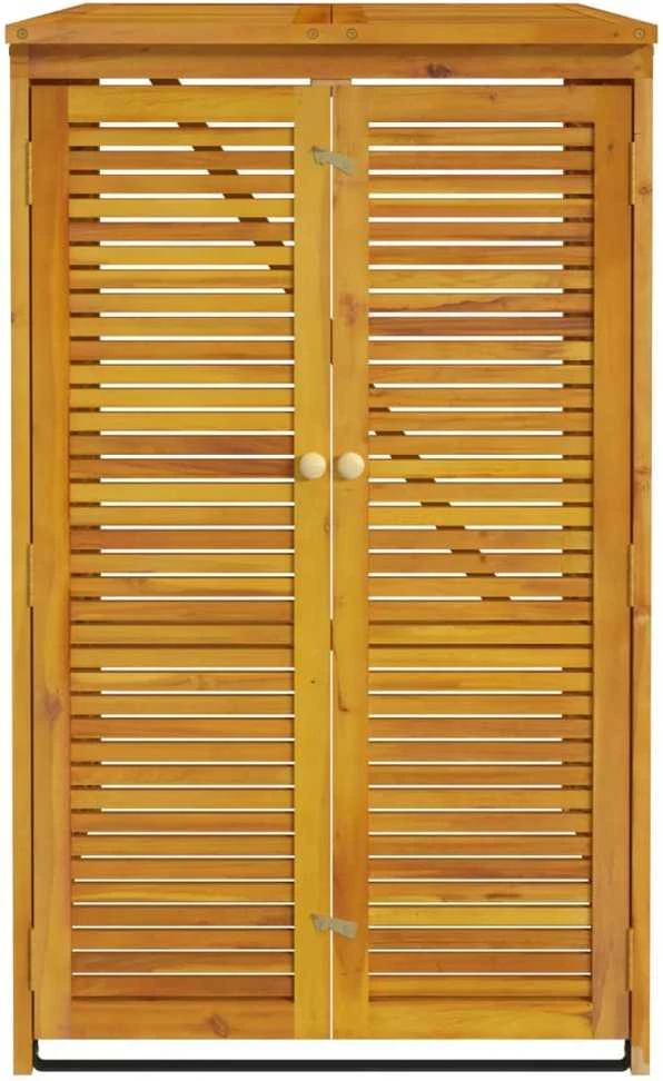 Vienvietė šiukšlių konteinerio stoginė, 70x89x117cm, akacija