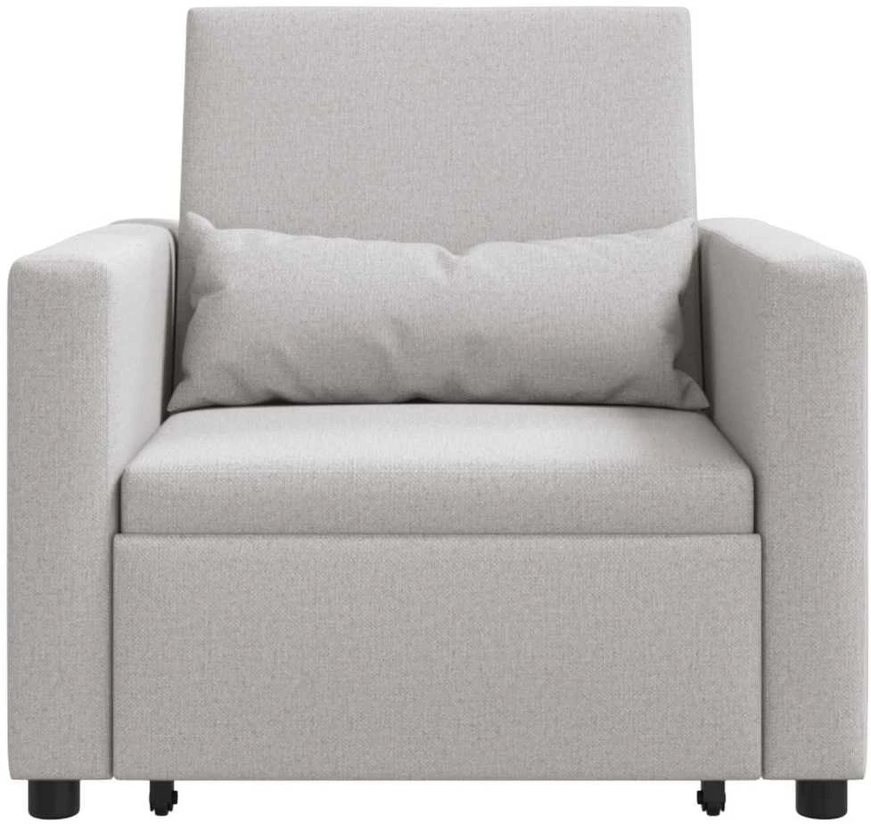 Ištraukiamas sofa-lova vienvietis su ratais Debesų pilka