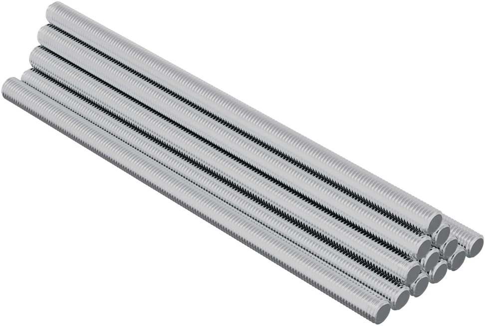 Vijakų strypai 12 vnt. Sidabro M6 x 120 mm Metalas