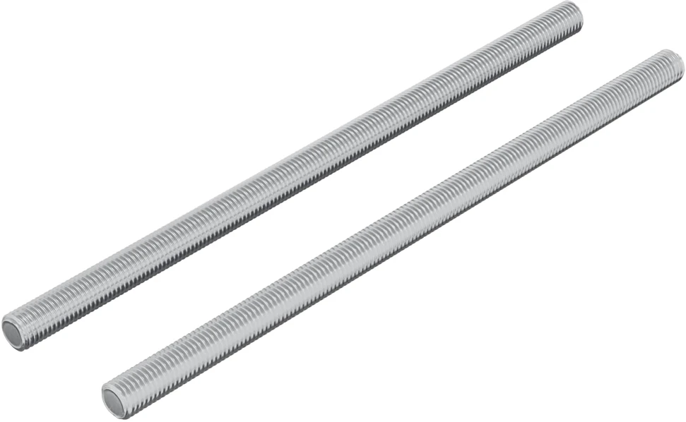 Vijakų strypai 2 vnt. Sidabro M6 x 120 mm Metalas