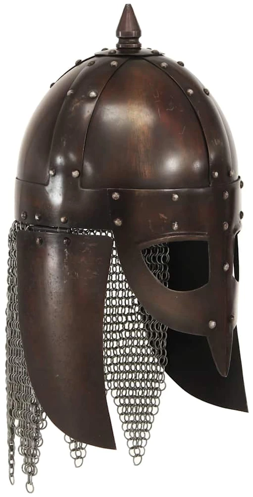 Vikingų kario šalmas, vario, plienas, antikvarinė kopija