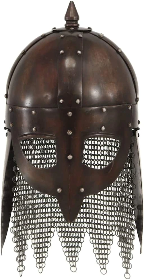 Vikingų kario šalmas, vario, plienas, antikvarinė kopija