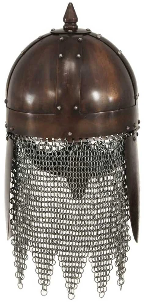 Vikingų kario šalmas, vario, plienas, antikvarinė kopija