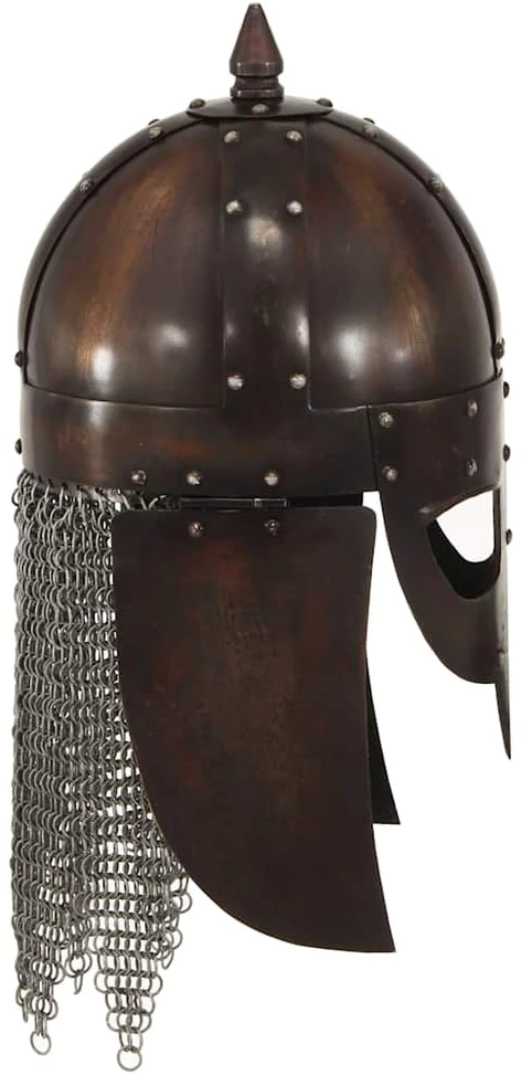 Vikingų kario šalmas, vario, plienas, antikvarinė kopija