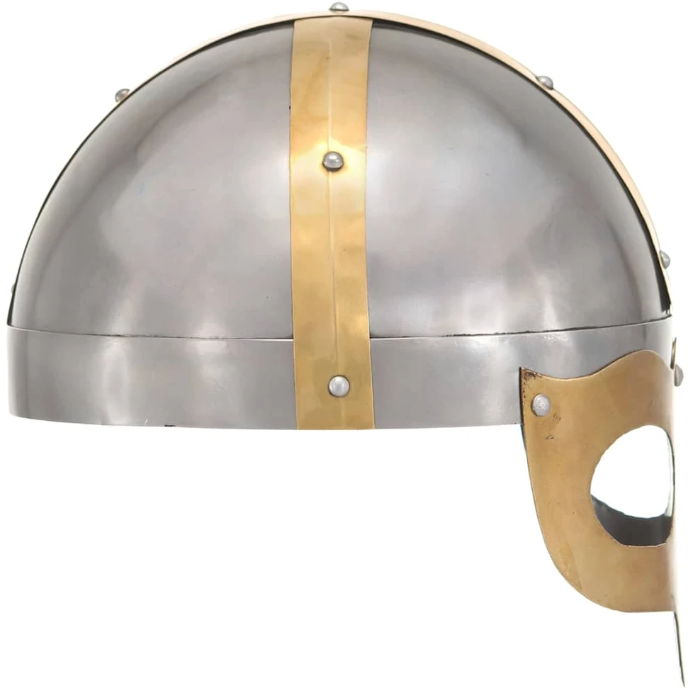 Vikingų šalmas, sidabrinis, plienas, antikvarinė kopija