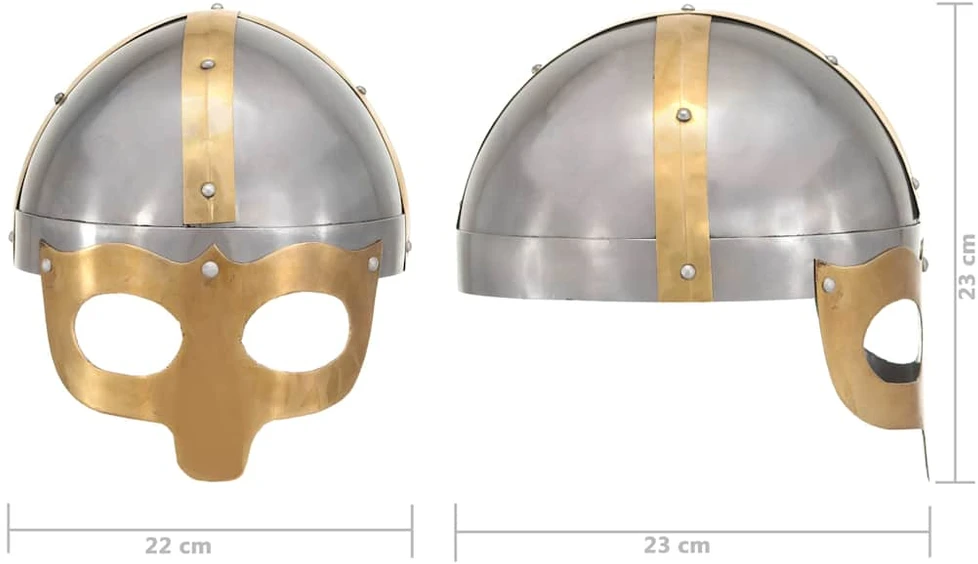 Vikingų šalmas, sidabrinis, plienas, antikvarinė kopija