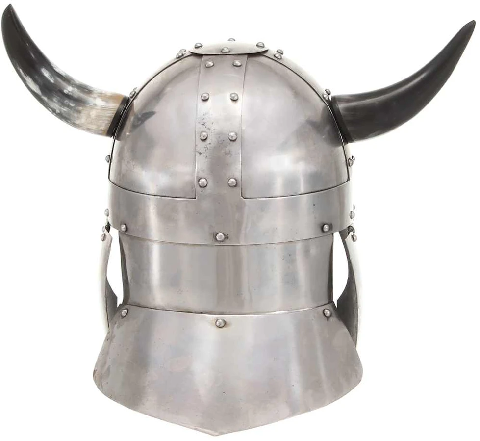 Vikingų šalmas, sidabrinis, plienas, fantastinis
