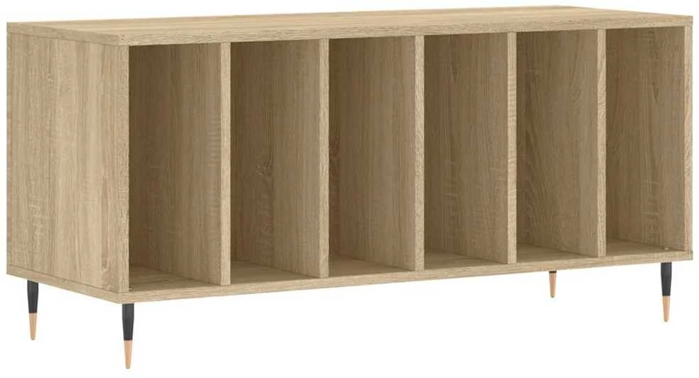 Vinilinių plokštelių spintelė, ąžuolo, 100x38x48cm, mediena