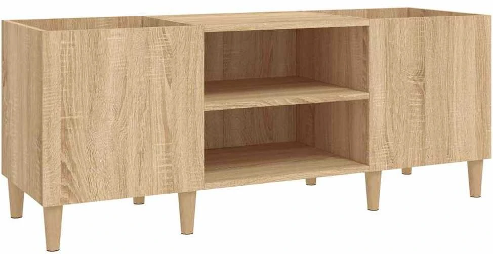 Vinilinių plokštelių spintelė, ąžuolo, 121x38x48cm, mediena