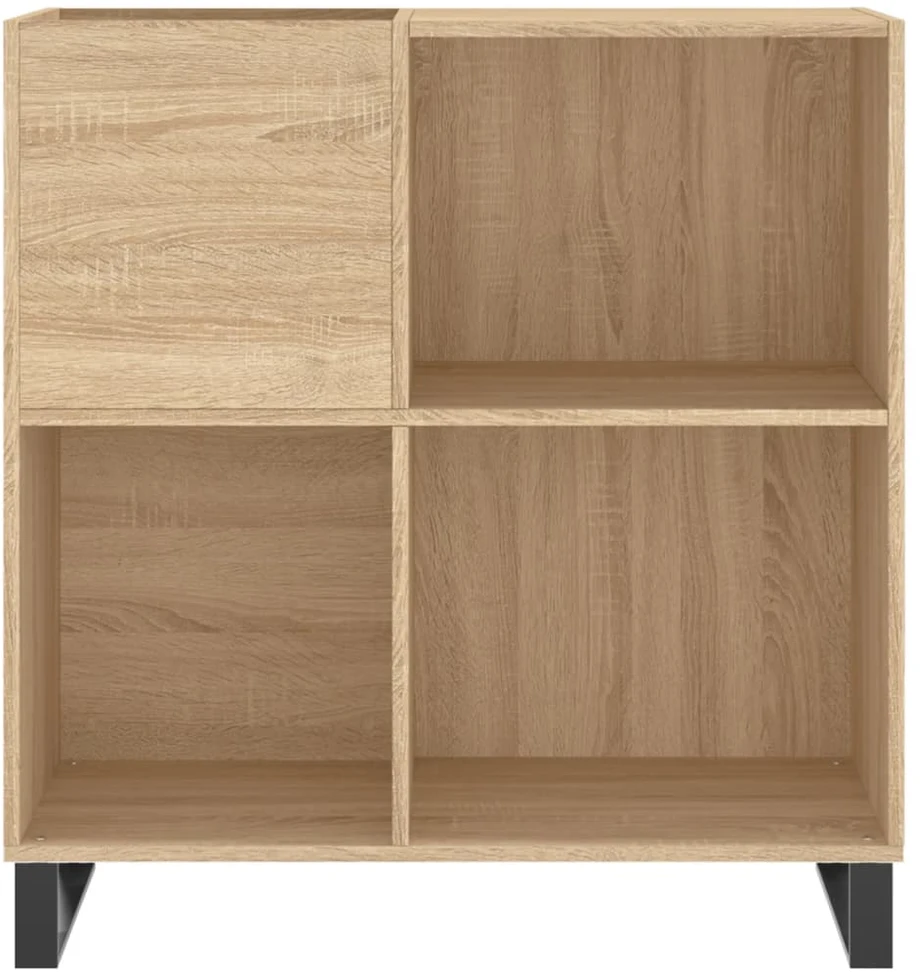 Vinilinių plokštelių spintelė, ąžuolo, 84,5x38x89cm, mediena
