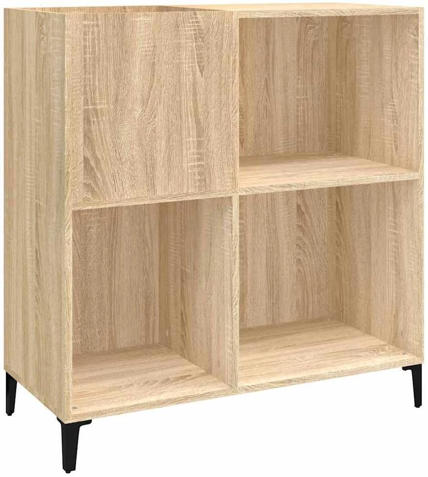 Vinilinių plokštelių spintelė, ąžuolo, 84,5x38x89cm, mediena
