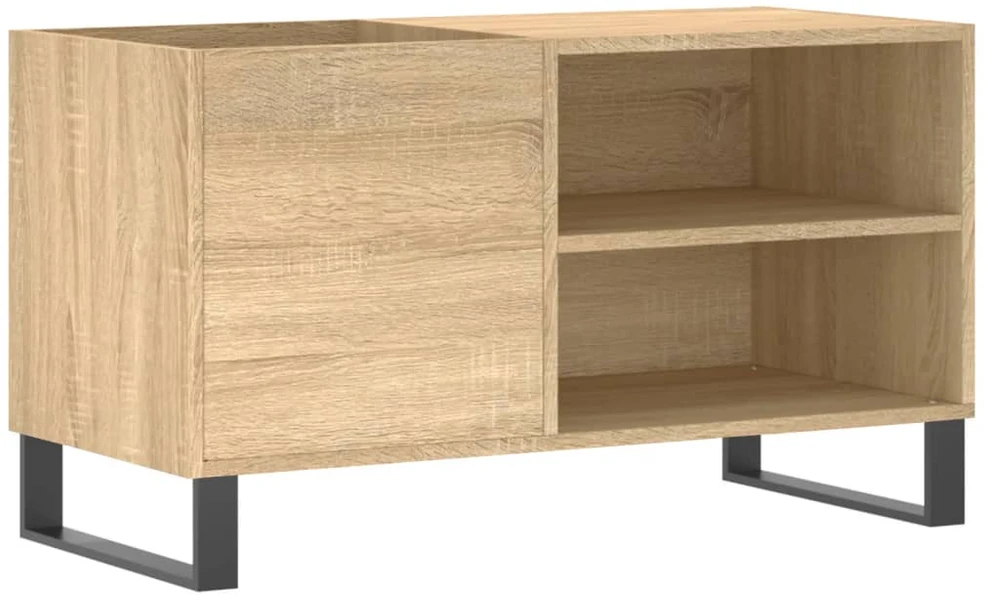 Vinilinių plokštelių spintelė, ąžuolo, 85x38x48cm, mediena