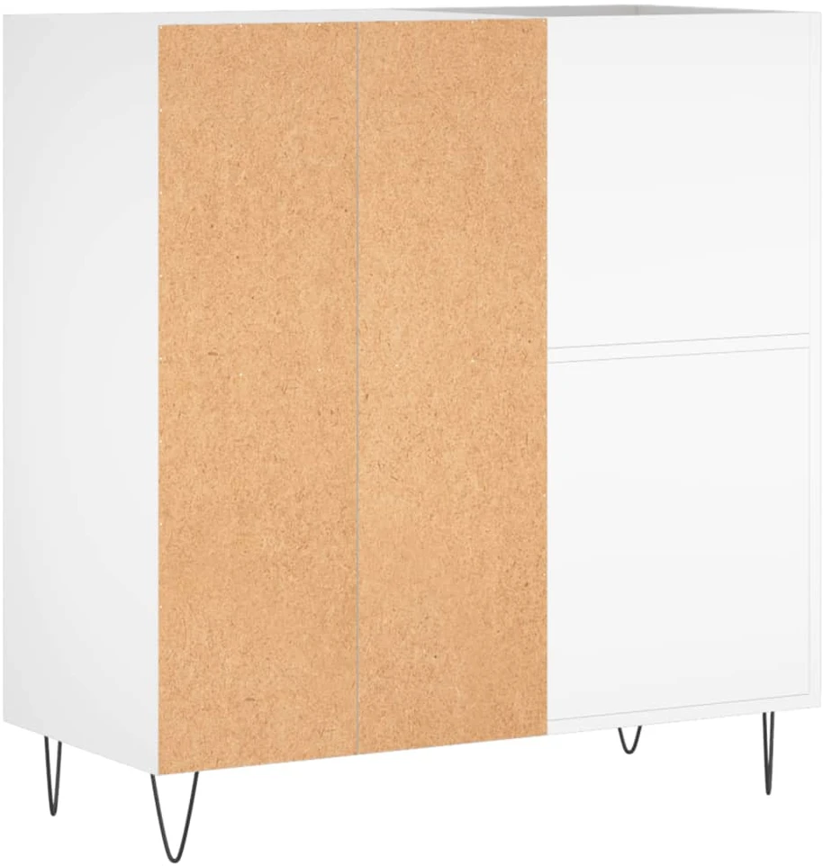 Vinilinių plokštelių spintelė, balta, 84,5x38x89cm, mediena