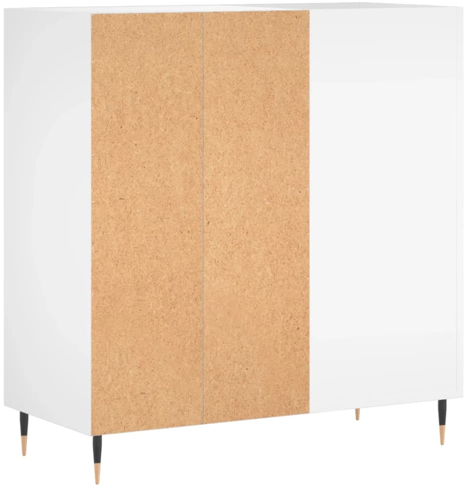 Vinilinių plokštelių spintelė, balta, 84,5x38x89cm, mediena