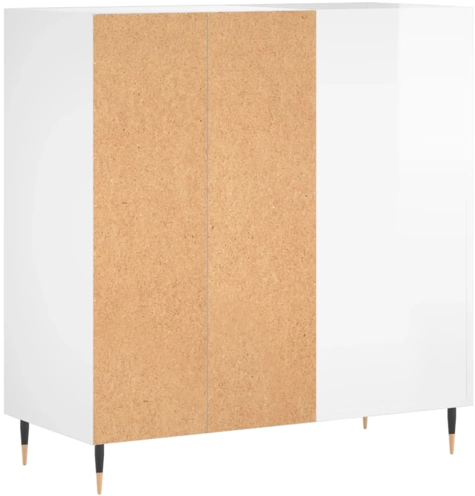 Vinilinių plokštelių spintelė, balta, 84,5x38x89cm, mediena