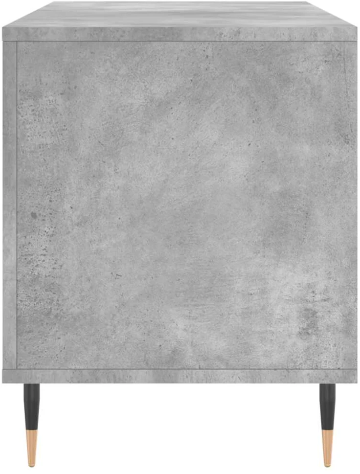 Vinilinių plokštelių spintelė, betono, 100x38x48cm, mediena