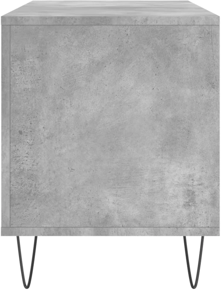 Vinilinių plokštelių spintelė, betono, 100x38x48cm, mediena