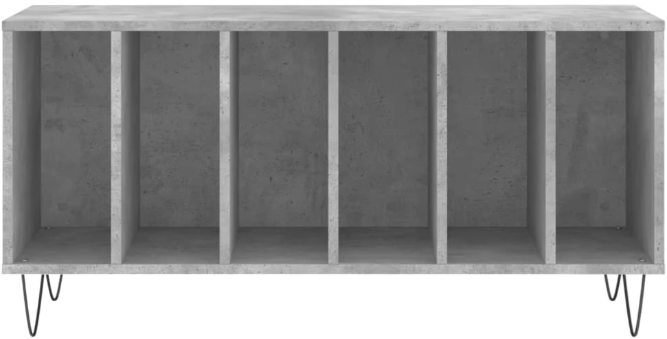 Vinilinių plokštelių spintelė, betono, 100x38x48cm, mediena