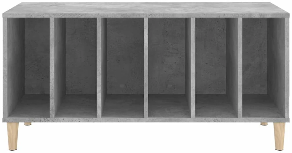 Vinilinių plokštelių spintelė, betono, 100x38x48cm, mediena