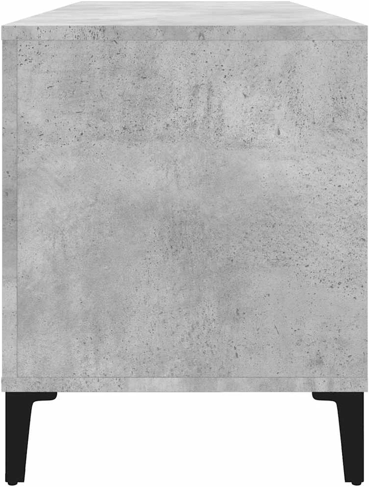 Vinilinių plokštelių spintelė, betono, 100x38x48cm, mediena