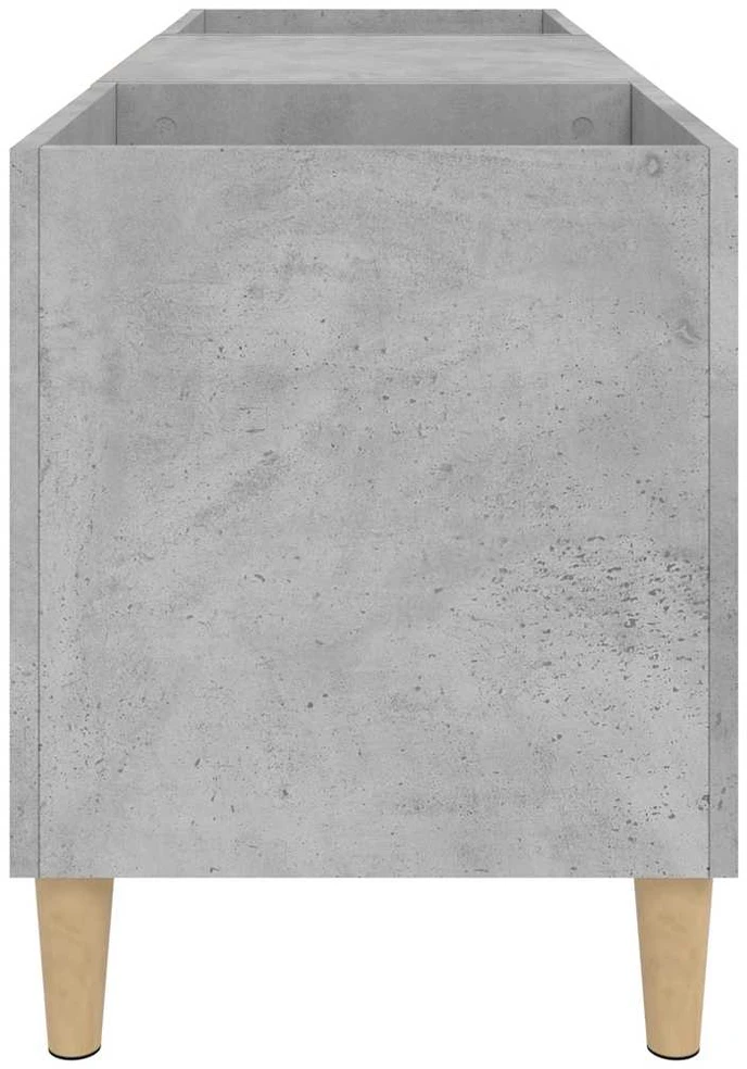Vinilinių plokštelių spintelė, betono, 121x38x48cm, mediena