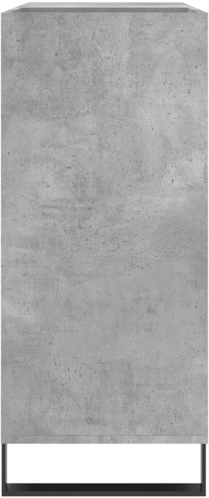 Vinilinių plokštelių spintelė, betono, 84,5x38x89cm, mediena