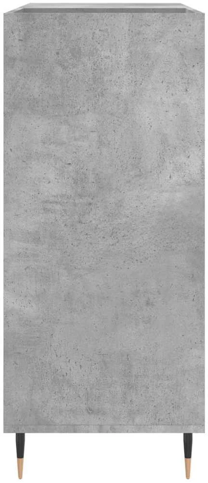 Vinilinių plokštelių spintelė, betono, 84,5x38x89cm, mediena