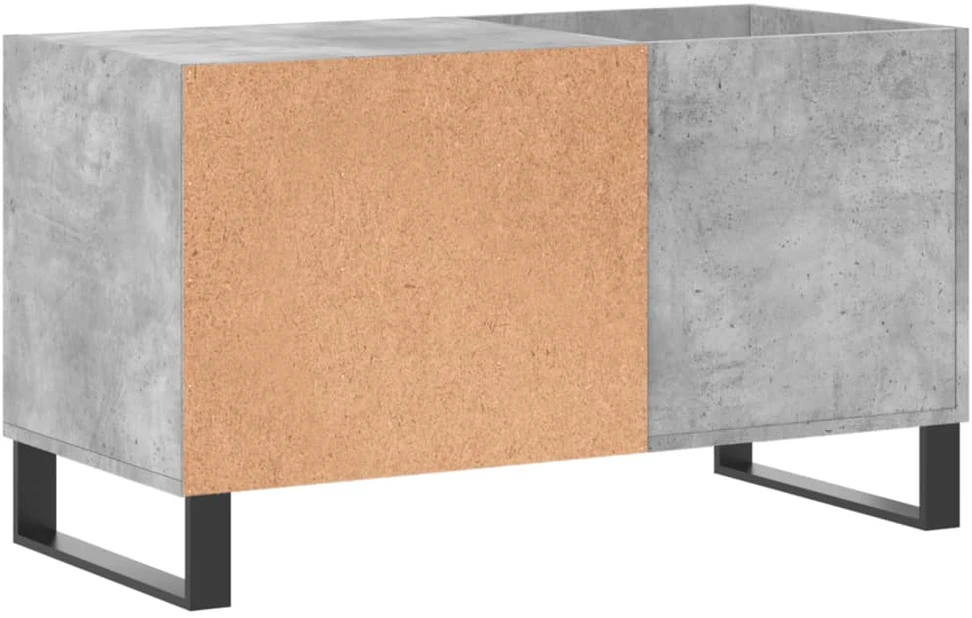 Vinilinių plokštelių spintelė, betono, 85x38x48cm, mediena
