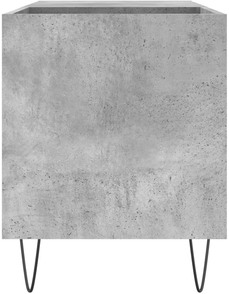 Vinilinių plokštelių spintelė, betono, 85x38x48cm, mediena