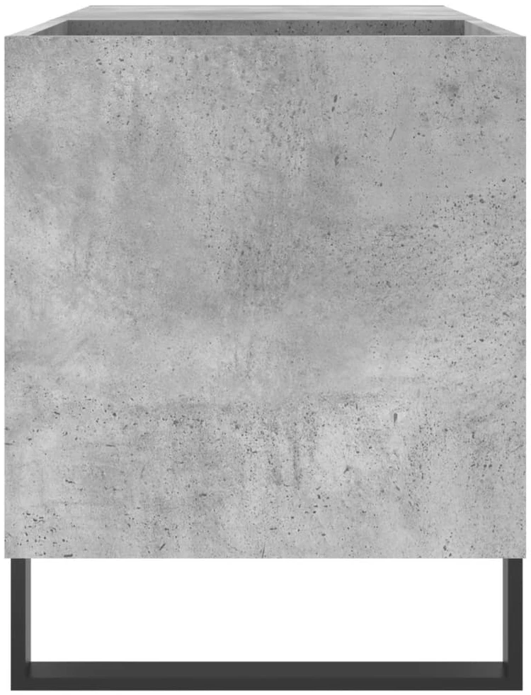 Vinilinių plokštelių spintelė, betono, 85x38x48cm, mediena