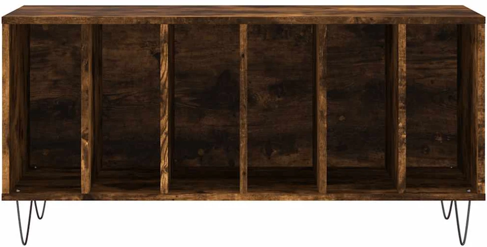 Vinilinių plokštelių spintelė, dūminė, 100x38x48cm, mediena