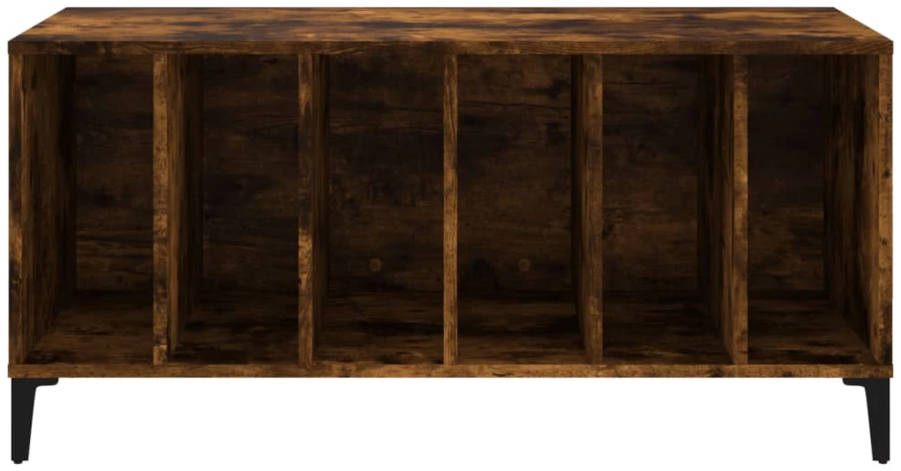 Vinilinių plokštelių spintelė, dūminė, 100x38x48cm, mediena