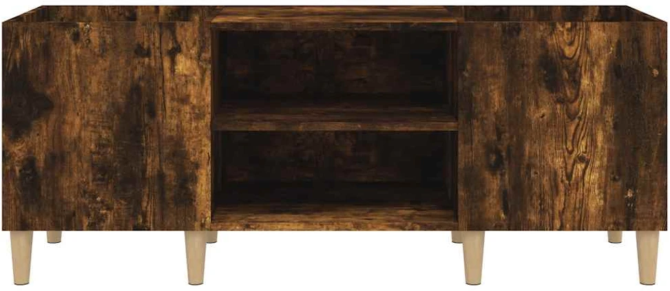 Vinilinių plokštelių spintelė, dūminė, 121x38x48cm, mediena
