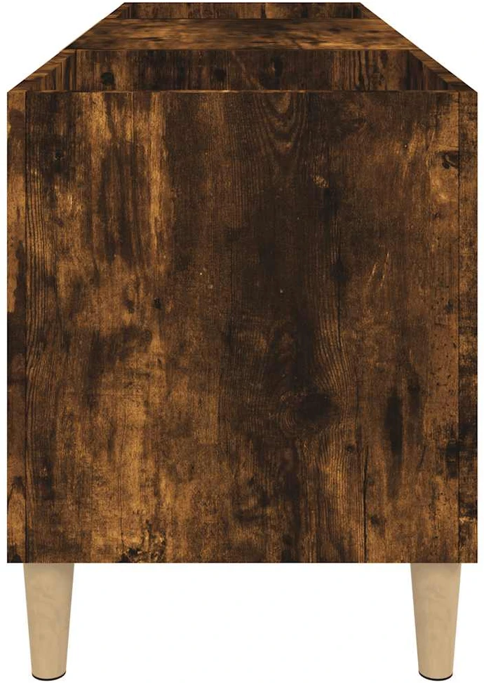 Vinilinių plokštelių spintelė, dūminė, 121x38x48cm, mediena