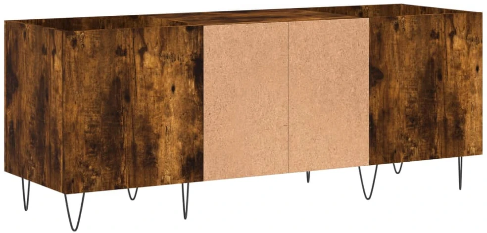 Vinilinių plokštelių spintelė, dūminė, 121x38x48cm, mediena
