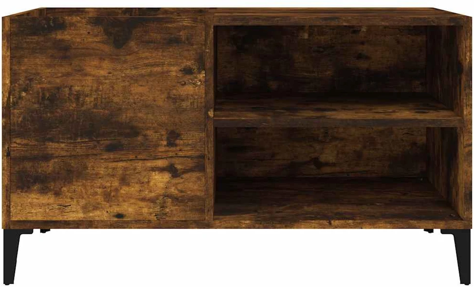 Vinilinių plokštelių spintelė, dūminė, 84,5x38x48cm, mediena
