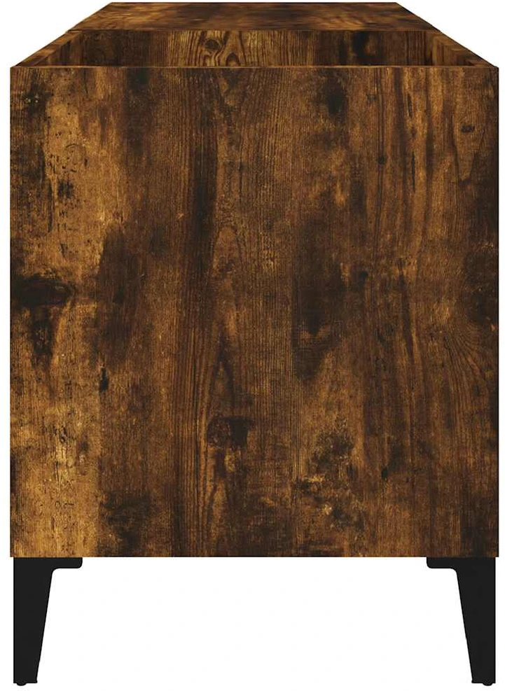 Vinilinių plokštelių spintelė, dūminė, 84,5x38x48cm, mediena
