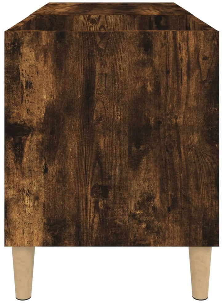 Vinilinių plokštelių spintelė, dūminė, 84,5x38x48cm, mediena