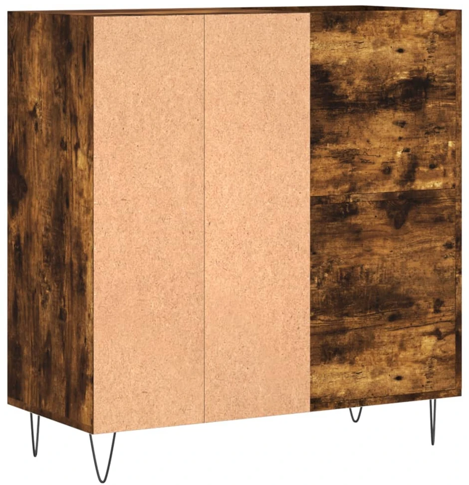 Vinilinių plokštelių spintelė, dūminė, 84,5x38x89cm, mediena