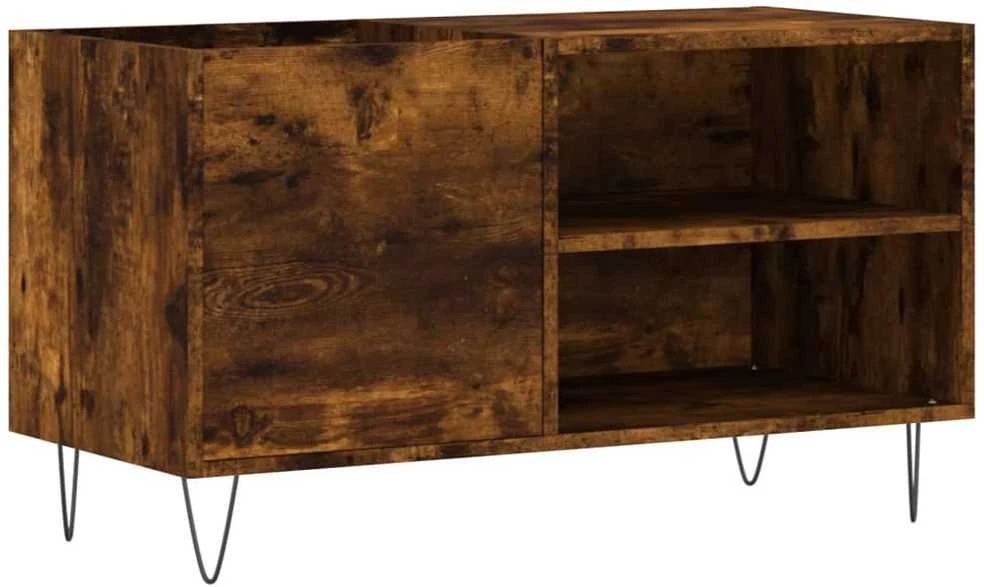 Vinilinių plokštelių spintelė, dūminė, 85x38x48cm, mediena