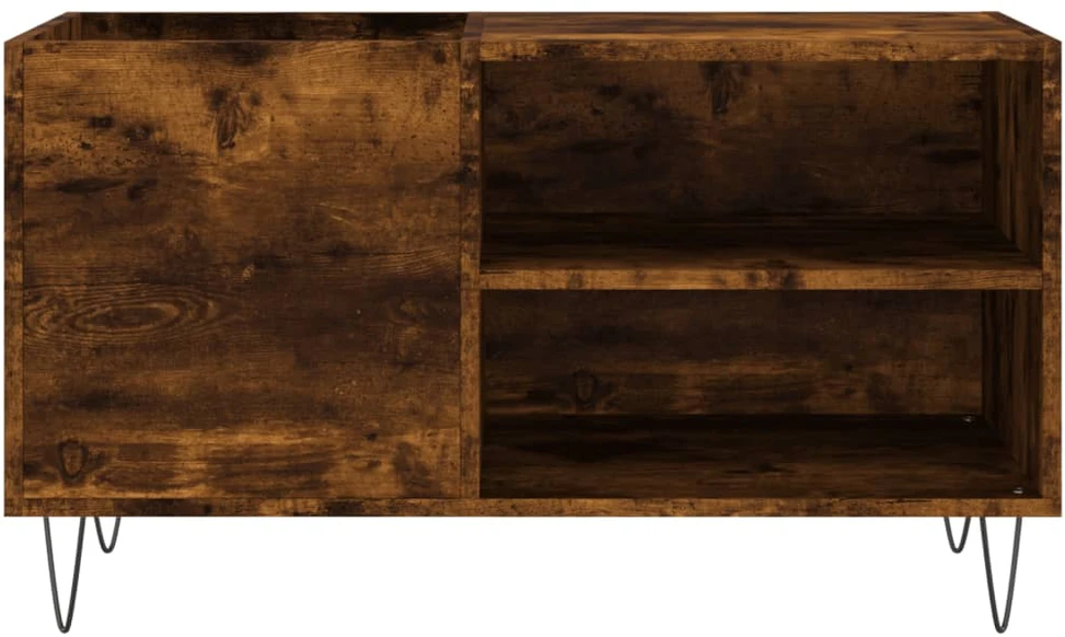 Vinilinių plokštelių spintelė, dūminė, 85x38x48cm, mediena