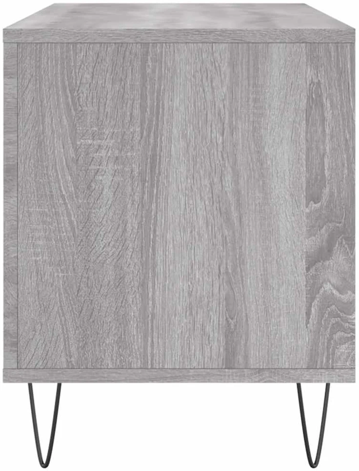 Vinilinių plokštelių spintelė, pilka, 100x38x48cm, mediena