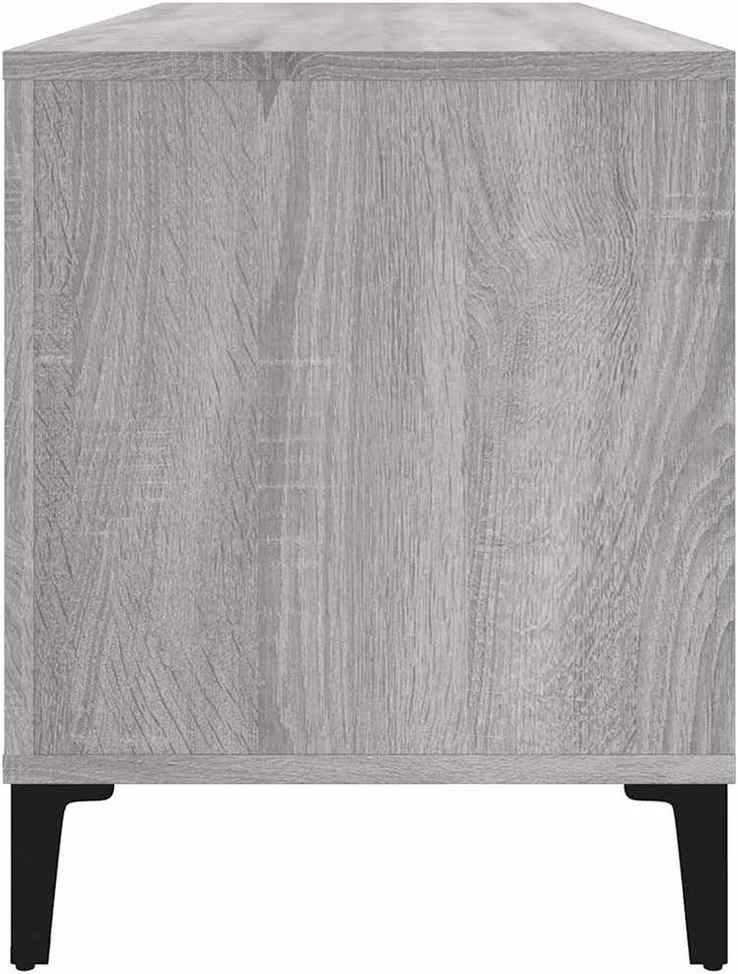 Vinilinių plokštelių spintelė, pilka, 100x38x48cm, mediena