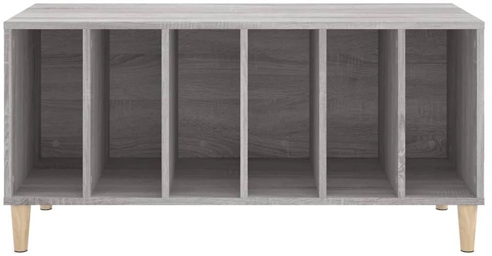Vinilinių plokštelių spintelė, pilka, 100x38x48cm, mediena