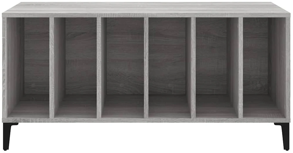 Vinilinių plokštelių spintelė, pilka, 100x38x48cm, mediena