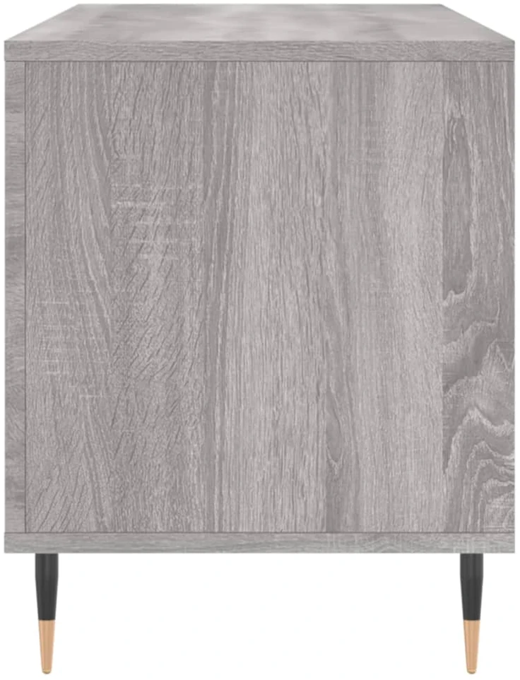 Vinilinių plokštelių spintelė, pilka, 100x38x48cm, mediena