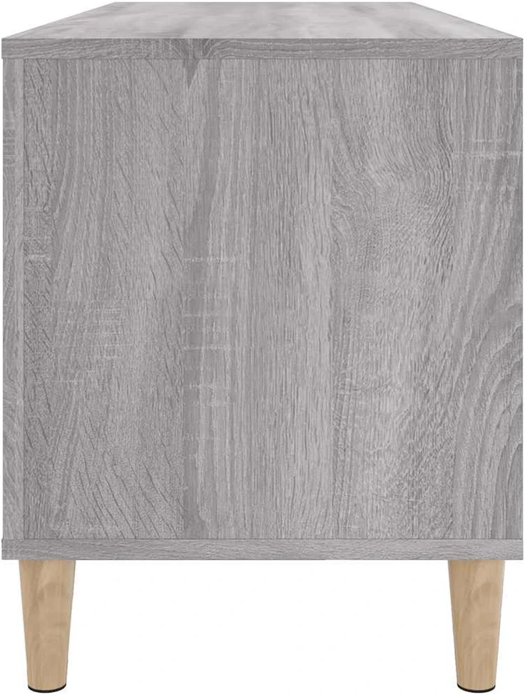 Vinilinių plokštelių spintelė, pilka, 100x38x48cm, mediena