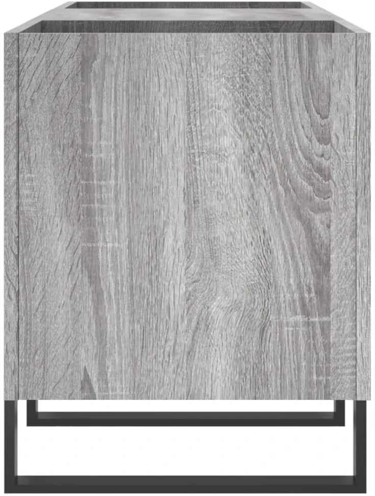 TV staliukas Vinilinių plokštelių spintelė, pilka, 121x38x48cm, mediena