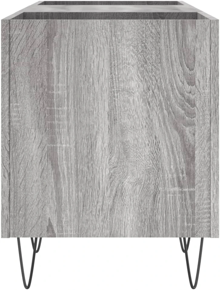 Vinilinių plokštelių spintelė, pilka, 121x38x48cm, mediena