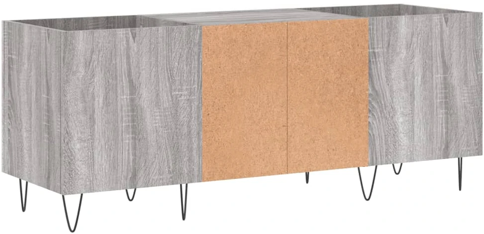 Vinilinių plokštelių spintelė, pilka, 121x38x48cm, mediena
